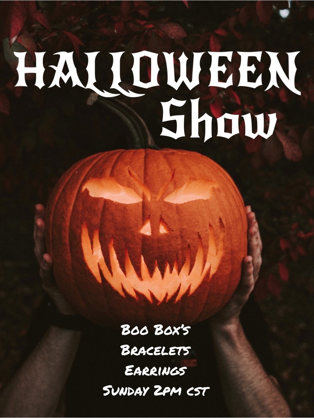 Sunday October 4th at 2pm cst. All things Halloween